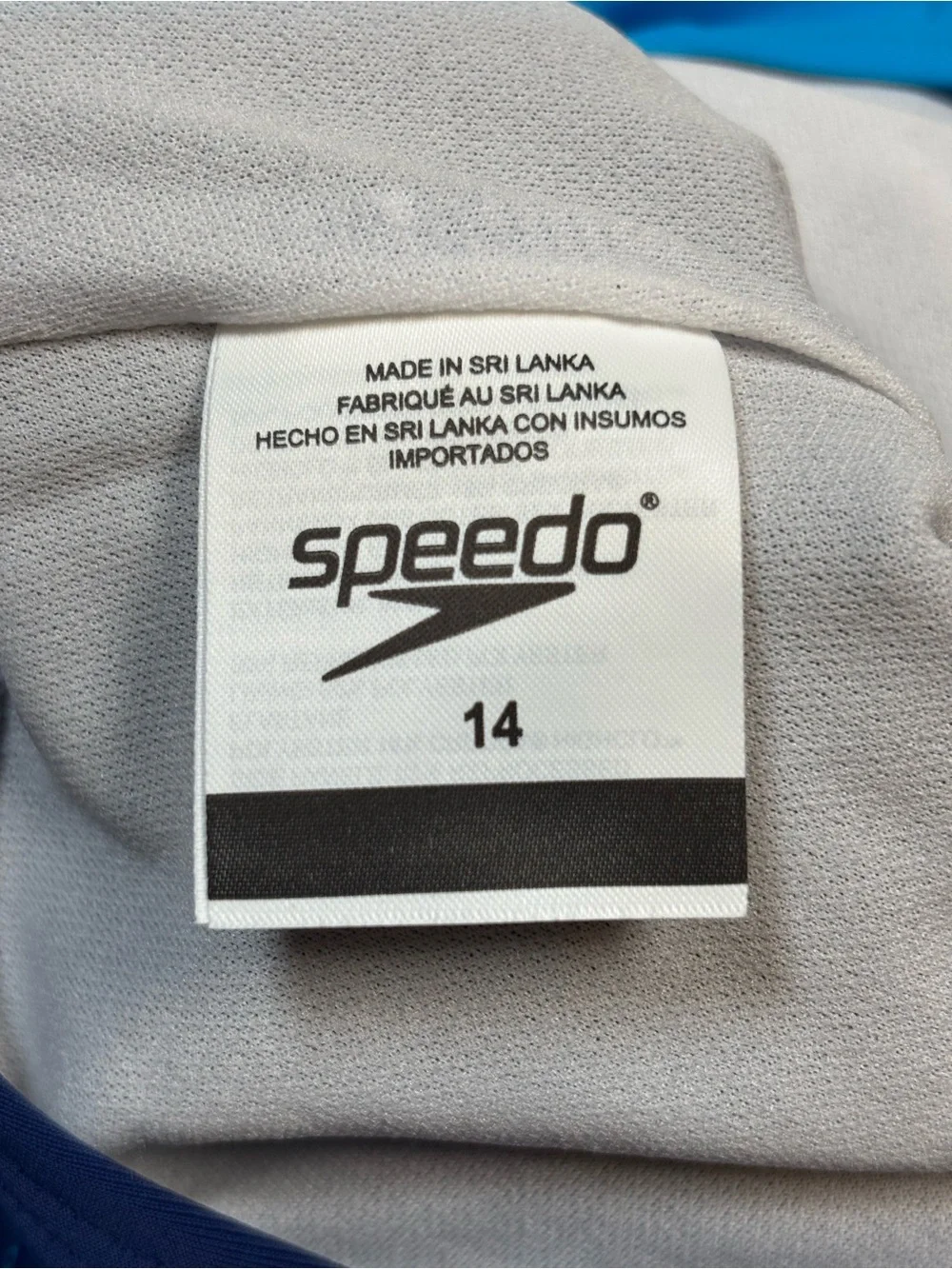Speedo Girls Solid Infinity Splice One Piece In Navy Size 14 NWT